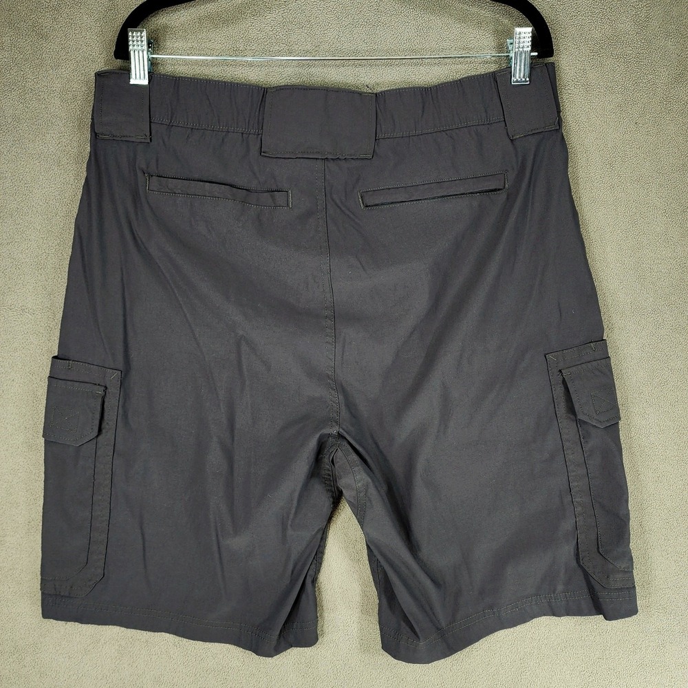 Eddie Bauer Nylon Cargo Short 36 Men Gray 10" Stretch Hiking Camping Pocket READ - Picture 2 of 9